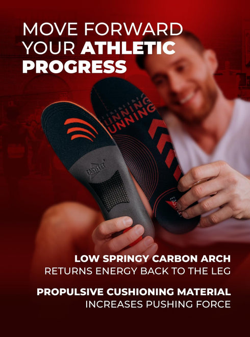 Running Athletic Shoe Insoles Men Women - Sport Insole - Shock Absorption Inserts - Walking Hiking Hockey Tennis