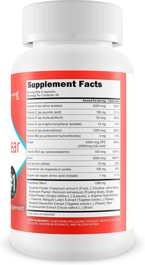 Pro VisiClear for Eyes - Vitamin A Enriched Vision Support, Natural Antioxidant Pill Enhanced with Premium Ingredients
