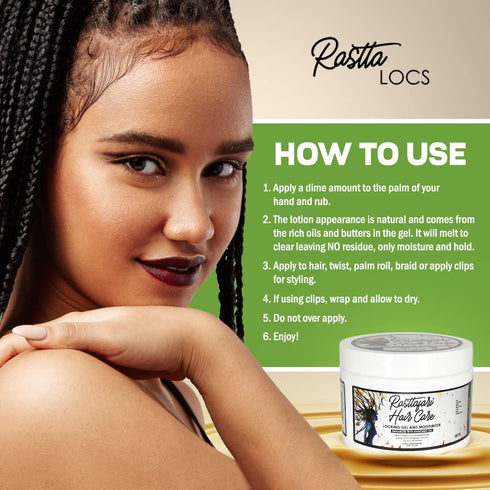 Rastta Locs Locking Gel and Moisturizer, Avocado Oil for Dreadlocks, No Residue, 8.00 oz