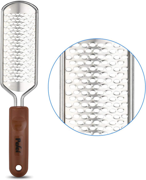 Professional Pedicure Foot File, Colossal Stainless Steel Detachable Foot Scrubber for Wet and Dry Feet