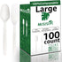 100% Compostable Heavy Duty Forks and Spoons, Biodegradable Disposable Cutlery for Parties, BBQ, Weddings