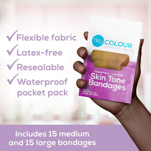 Skin Tone Dark Brown-Black, Single Pack (30-Count, Purple Bag)