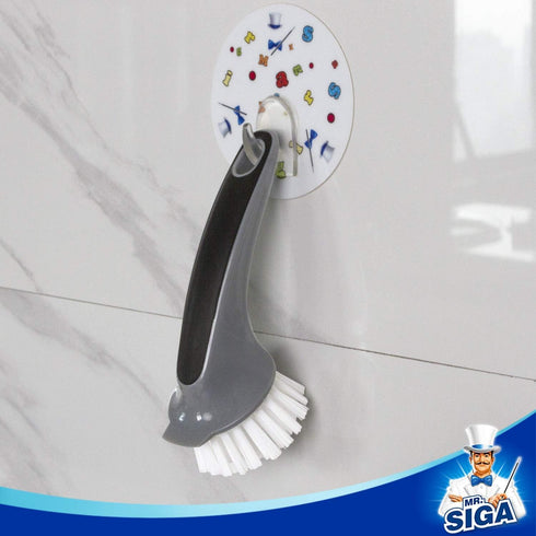 Pack 2 MR.SIGA Pot and Pan Cleaning Brush, Dish Brush for Kitchen