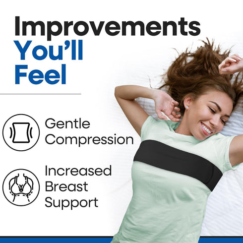Post Op Breast Augmentation Bra Band, Compression Wrap for Women, No Bounce Stabilizer Strap for Surgery
