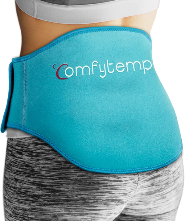 Comfytemp Ice Pack for Lower Back Pain Relief, Reusable Gel Wrap for Sciatica Injuries with Hot Cold Compression