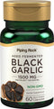 Piping Rock Black Garlic Supplement 1500mg | 60 Capsules | Aged and Fermented | Non-GMO, Gluten Free