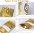 50 pcs Brown Smell Proof Bags, Resealable Stand Up Food Storage Bags with Window for Candy, Coffee, Small Business
