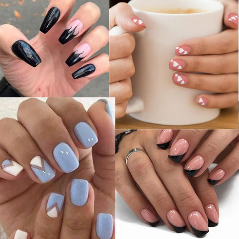 TailaiMei 1768 Pieces French Manicure Nail Stickers, 60 Designs, Nail Art Tips Guides for DIY Decoration (36 Sheets)