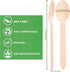 Disposable Wood Cutlery Spoons - 100 Pack Wooden Spoons Disposable,Biodegradable and Earth Friendly, 6.3 Inch Length Wood Spoons