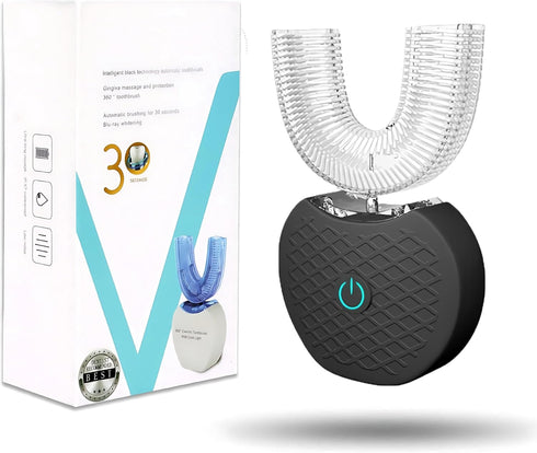 Automatic Toothbrush U Shaped for Adults - 360° Ultrasonic U-Electric Toothbrush, Wireless Charging, Waterproof IPX7