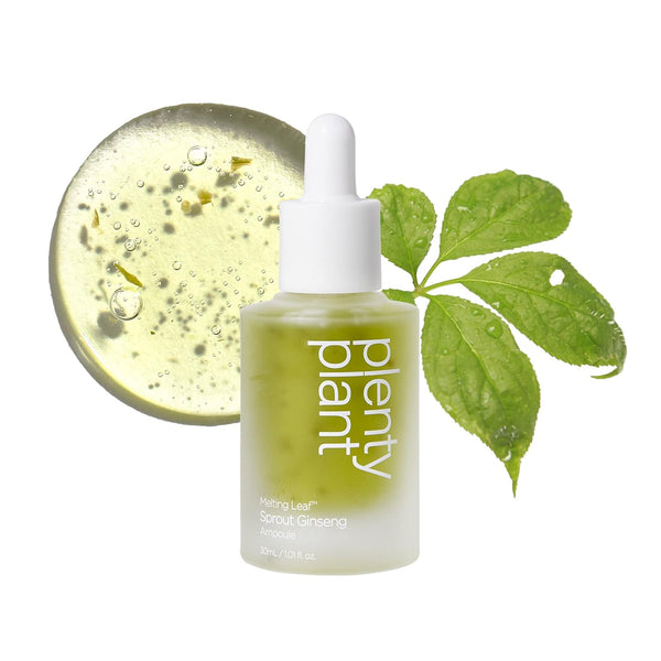 Plentyplant 65.7% Sprout Ginseng Serum 1.01 fl. oz - Korean Essence with Hyaluronic Acid, Peptides, Niacinamide