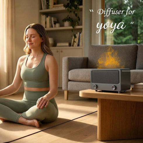 TYJONX Flame Diffuser for Home,Colorful Fireplace Aroma Diffuser for Bedroom,Fireplace Diffuser with Remote