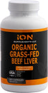 Ion Supplements LLC 100% Organic Grass Fed Beef Liver Capsules (180 Caps) - Pasture Raised