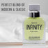 Novo Infinity for Men - 3.4 Fluid Ounce Eau De Parfum Spray for Men - Refreshing Citrusy & Floral Top Notes with Subtle Woody Undertones Smell Fresh All Day Long Gift for Men for All Occasions