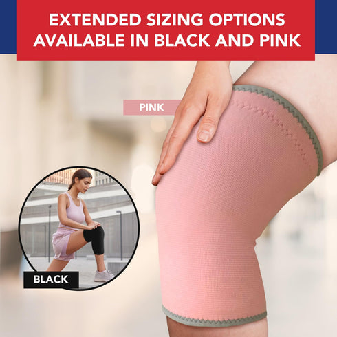 Doctor Developed Knee Brace, Compression Sleeve & Handbook for Relief of Arthritis, Tendonitis, Injury (Pink, S)