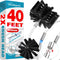 Sealegend White 40 FEET Dryer Vent Cleaner Kit with Drill Attachment, Flexible Rods, Brush Head, Storage Bag