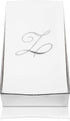 AH AMERICAN HOMESTEAD Disposable Hand Towels, 50 Count Bathroom Essentials, Monogrammed Napkins, Silver