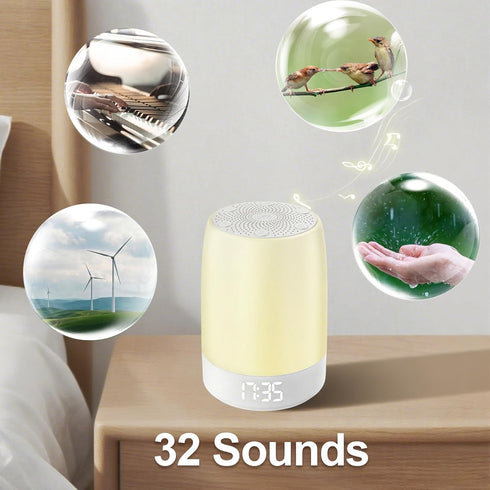 Reajoy 32 8 ControlBluetooth White Noise Machine Alarm Clock for Baby Adults Kids with Soothing Sounds Colors Rainbow