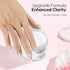 Modelones Clear Acrylic Powder, 4.23oz Large Capacity Professional Nail Powder for 3D French Nail Manicure