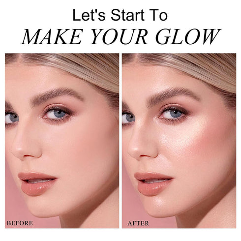 KYDA Face Highlighter Palette, Natural Glow Finish, Pearl Shimmer Baked Powder