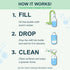 Eco-Friendly All-Purpose Lemongrass Cleaning Spray - 16oz Reusable Glass Bottle & Refill Tablet, Biodegradable