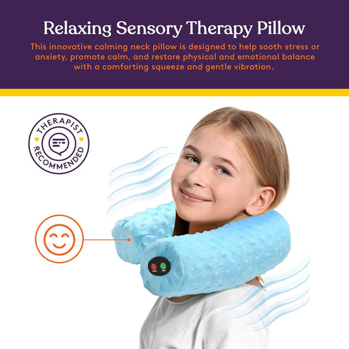 Special Supplies Sensory Vibrating Neck Pillow for Kids and Adults Plush Velvet Soft Cover with Textured Therapy