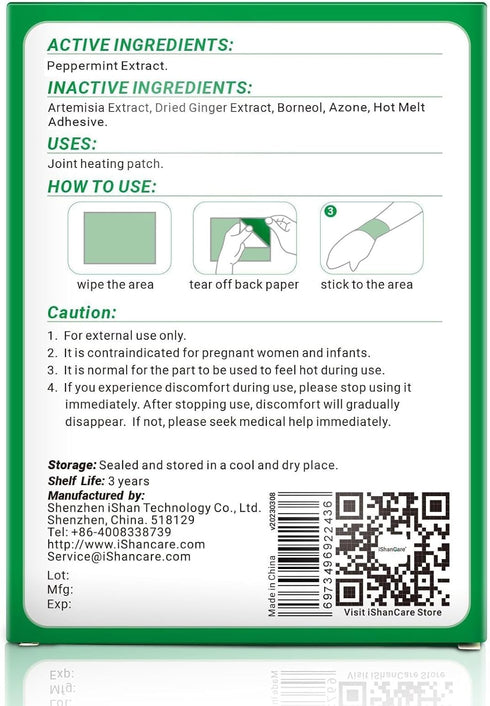 Pain Patches, 24 Count Fast Acting Heat Patches for Joint Soreness, 8 Hour Deep Soothing for Knee, Back, Neck, Shoulder
