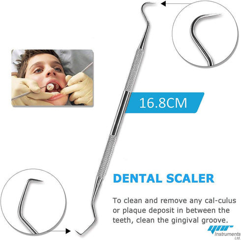 Oral Dental Care Kit for Teeth Cleaning - Whitening Calculus Tartar Tools, Mirror for Personal & Pets Use