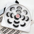 Veleasha 5D Faux Mink Lashes, 7 Pairs Pack, Handmade Wispy Fluffy Dramatic Eye Lashes, Luxurious Volume (5D09)