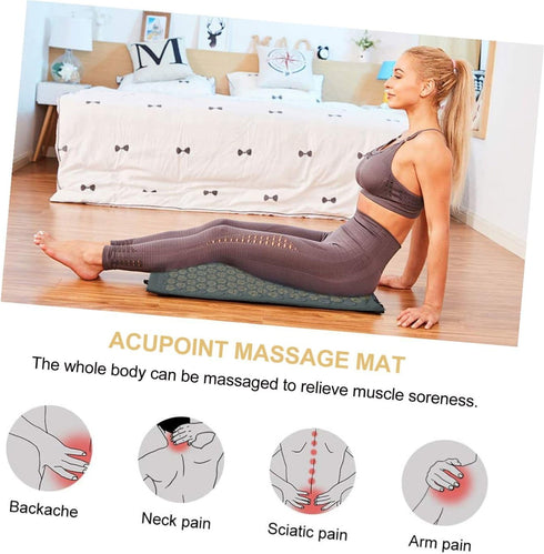 Set VALICLUD Acupressure Massage Mat Shiatsu Massage Pillow Non-Slip Surface Washable Acupuncture Therapy Cushion Neck