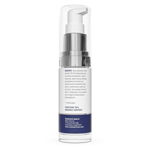 Renew Actives 1% Retinol Serum for Face with Hyaluronic Acid, Vitamin C, Peptides - 30mL