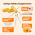 Turmeric Curcumin & Ginkgo Biloba Supplements with Bioperine - Vegan Joint Support with Organic Turmeric - 60 Capsules