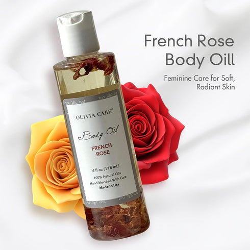Olivia Care Body Oil, Natural Perfume Oil for Women, Hydrating After Bath Oil with Vitamin E, K & Omega