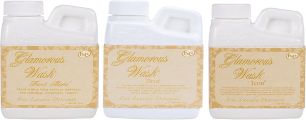 Elanze Designs Tyler Candle Glamorous High Efficient Wash, 4 Ounce Scented Fine Laundry Detergent, Pack of 3; French