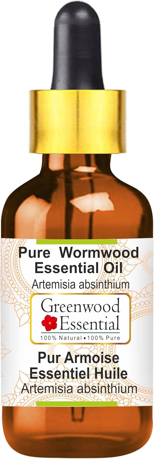 Pure Wormwood Essential Oil (Artemisia Absinthium) with Glass Dropper, Steam Distilled 30ml (1 oz)