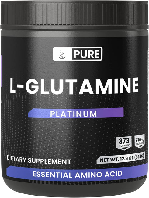 Pure Original Ingredients L-Glutamine Powder (12 oz) - Natural, Flavorless Amino Acid