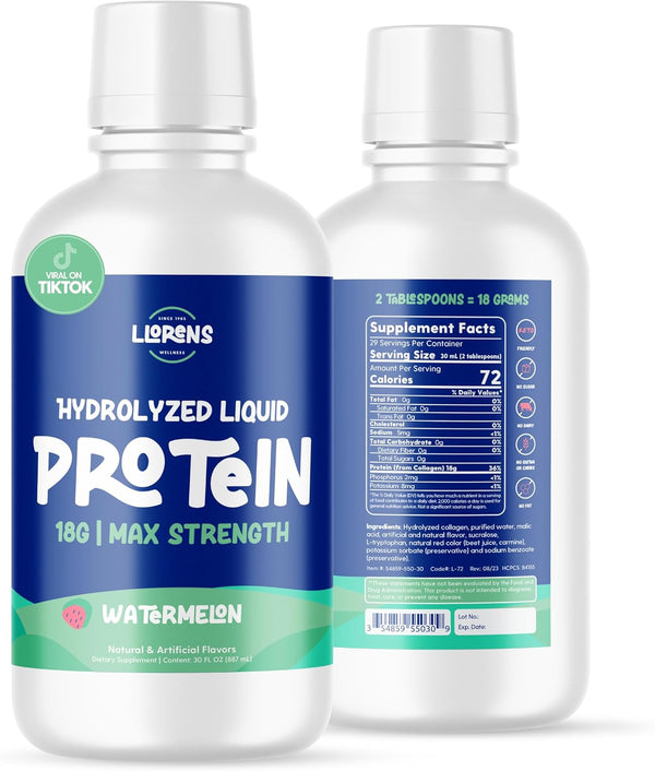 Medical Grade Liquid Hydrolyzed Protein Max Strength - 30 Fl oz - Supports Wound Healing, No Carbs, Zero Sugars