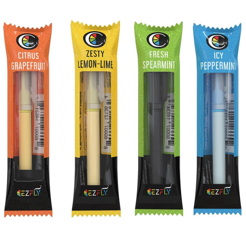 TSA-Accepted Oral Fixation Flavored Air Device, Habit Replacement | Zen Travel Stress Relief, 4-Pack for Airport Use