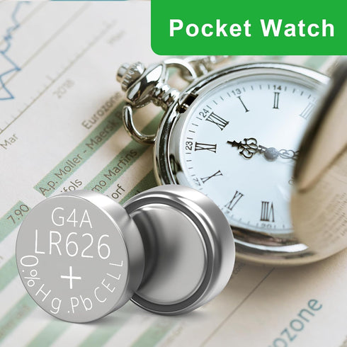SR626SW Watch Battery 100 Pcs, 1.5V LR626 Batteries, AG4 Alkaline Button Cell Battery, Clock Battery 377/376