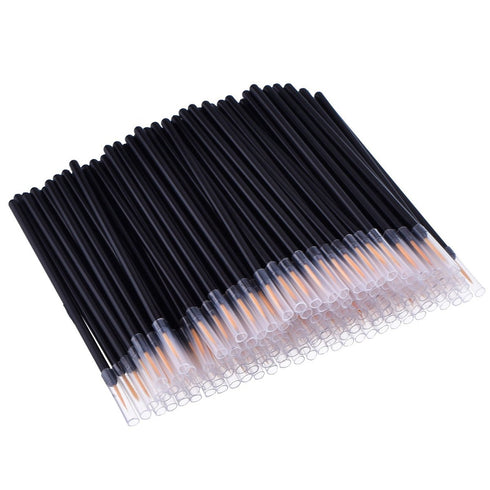 JASSINS 100 Pack Disposable Eyeliner Brush, Eye Liner Applicator Cosmetic Eye Wands Makeup Tool