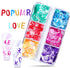 6 Colors Letter Nail Art Glitter Sequins, 3D Holographic English Letter Flake Designs for Acrylic Nails Women DIY