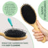 Natural Boar Bristle Hair Brush for Women, Men, Kids; Detangling Brush for Fine, Straight, Thick, Curly Hair (oval)