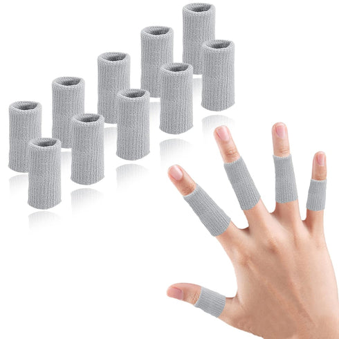 10 Pcs Finger Compression Sleeves, Protectors for Trigger Finger, Arthritis, Swelling, Breathable Pain Relief