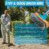Stainless Steel Deck Scrub Brush, 60" Heavy Duty Floor Scrubber with Pole for Concrete, Patio, Garden Cleaning