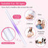 Maitys 6 Pieces Glass Cuticle Pusher Set with Double Sided Crystal Nail Files for Precision Manicure Pedicure (Pink,