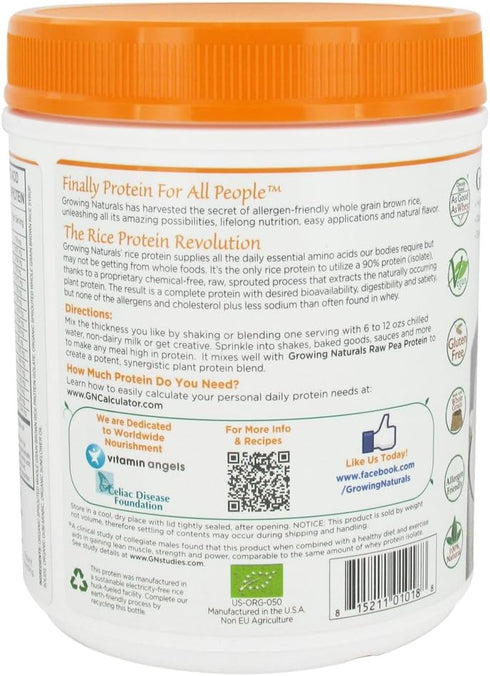Original Rice Protein Isolate Powder, 16.2 Ounce - 1 Each