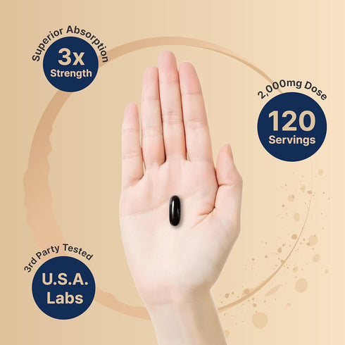 Antarctic Krill Oil 2000mg Supplement - 240 Softgels, Natural Source of Omega-3s, EPA & DHA, No Fishy Aftertaste