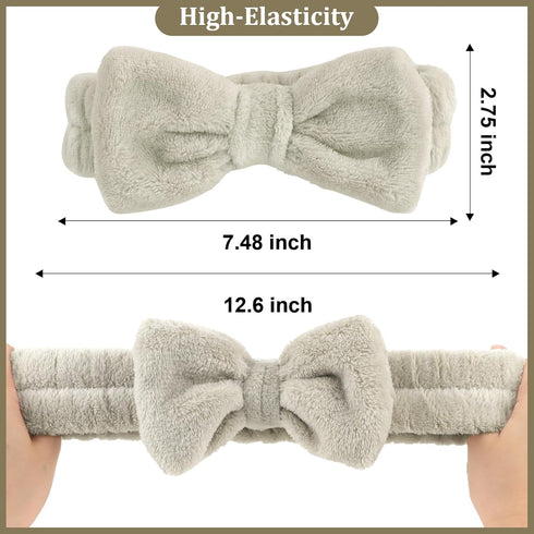 Ondder 8 Pcs Coffee Spa Headband - Terry Cloth Makeup Headband for Skin Care, Washing Face, Women
