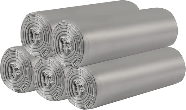 5 Rolls Small Trash Bags, 100 Counts, Durable 4 Gallon Small Garbage Bags for Home Office Kitchen