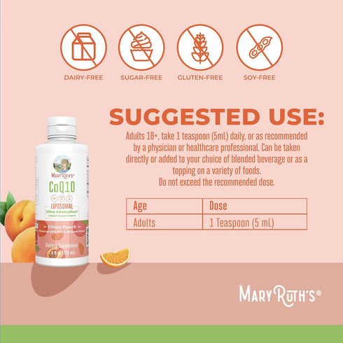 MaryRuth Organics Liquid Vitamin - Coenzyme Q10 for Heart Health and Immune Support - Vegan Non-GMO, 7.6 Fl Oz, 45